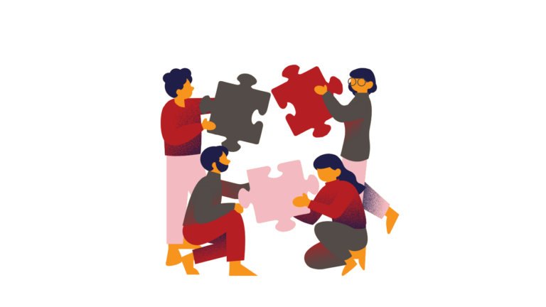 Equipe assemble un puzzle.Formations ludiques – Montée en compétences rapide !